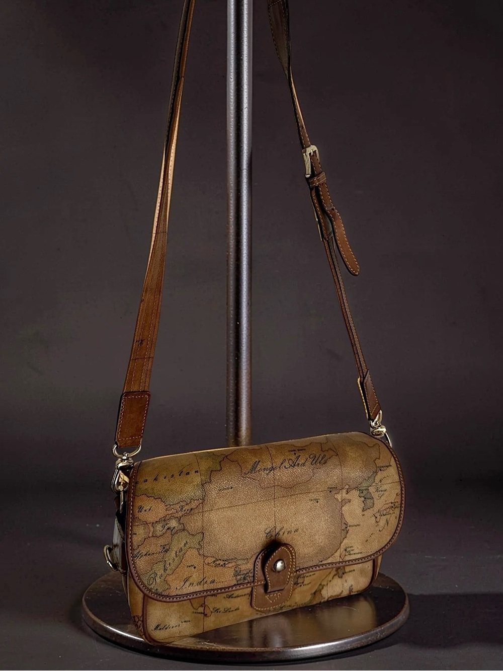 Alviero Martini 1ª Classe Geo Map Crossbody Bag - Vintage - Italian Luxury